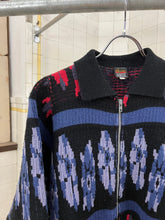 Load image into Gallery viewer, 1980s Marithe Francois Girbaud x Maillaparty Zippered Intarsia Sweater - Size L