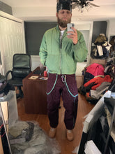 Load image into Gallery viewer, 1990s Armani Textured Iridescent Green Nylon "Hyper Cold" Cropped Jacket - Size L