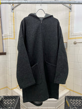 Load image into Gallery viewer, Late 1990s Mandarina Duck Hooded Wool Long Coat - Size XL