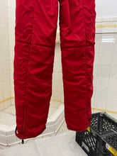 Load image into Gallery viewer, 2000s Armani Red Futuristic Padded Nylon Pants - Size M