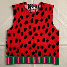 Load image into Gallery viewer, ss2018 CDGH+ Red Leopard Print Knitted Vest - Size M