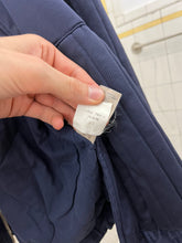 Load image into Gallery viewer, 1980s Armani Padded Navy Cropped Bomber with Black Contrast Trim Detailing - Size L