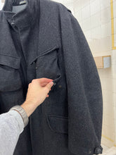 Load image into Gallery viewer, Late 1990s Mandarina Duck Thick Wool M65 Jacket with Grey Nylon Hood - Size L