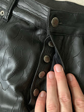Load image into Gallery viewer, 1990s Dexter Wong Faux Leather Topography Pants - Size S