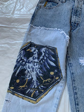Load image into Gallery viewer, 1990s Armani Eagle Applique Washed Denim - Size XS