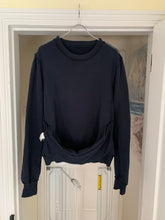 Load image into Gallery viewer, 2000s Bernhard Willhelm Faded Aqua Insideout Crewneck with Kangaroo Pocket - Size M