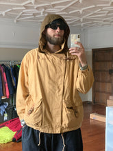 Load image into Gallery viewer, 1980s Emporio Armani Coated Cotton Wide Jacket with Packable hood and 3D front pockets - Size XL