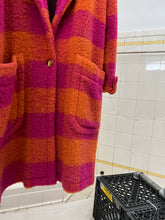 Load image into Gallery viewer, 1980s Armani Plaid Boiled Wool Overcoat - Size M