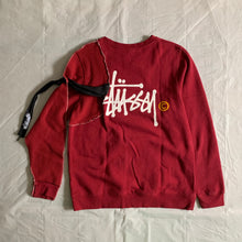 Load image into Gallery viewer, 2015 Kiko Kostadinov x Stussy Red Reconstructed Crewneck Sweater - Size M