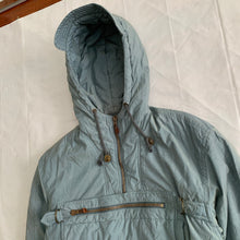 Load image into Gallery viewer, 1990s Armani Faded Olive Hooded Bomber with Modular Kangaroo Pouch - Size L
