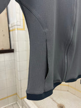 Load image into Gallery viewer, 2000s Mandarina Duck Slate Grey Cropped Contemporary Textured Zipper Cardigan - Size XS