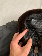 Load image into Gallery viewer, 1990s Armani Washed B-15 Bomber Jacket with Removable Fur Collar and Articulated Shoulder Gusset - Size XL