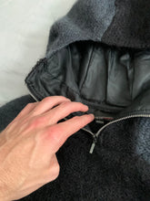 Load image into Gallery viewer, 2000s Vintage Grey and Black Mohair Ninja Hoodie - Size M