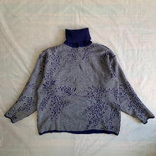 Load image into Gallery viewer, aw1986 Yohji Yamamoto Blue Olive Leaves Turtleneck - Size M
