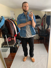 Load image into Gallery viewer, ss1996 Issey Miyake Blue Dyed Striped Shirt - Size XL