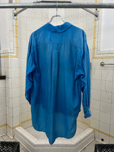 Load image into Gallery viewer, 1980s Katharine Hamnett Blue Silk Cargo Shirt - Size M