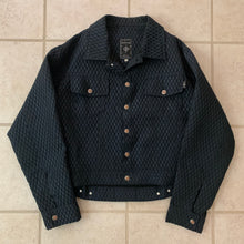 Load image into Gallery viewer, 1990s Dexter Wong Textured Synthetic Cropped Trucker Jacket - Size L