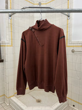 Load image into Gallery viewer, aw1983 Marithe Francois Girbaud x Maillaparty Burnt Red Sweater with Overlocked Neck and Waxed Seam Details - Size S