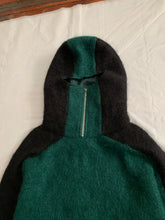 Load image into Gallery viewer, 2000s Vintage Green and Black Mohair Ninja Hoodie - Size M