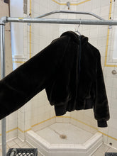 Load image into Gallery viewer, 1990s Katharine Hamnett Cropped Fuzzy Hooded Bomber - Size M