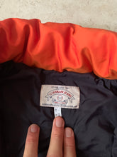Load image into Gallery viewer, 1990s Armani Cropped Iridescent Orange Nylon Puffer - Size S