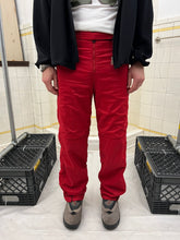 Load image into Gallery viewer, 2000s Armani Red Futuristic Padded Nylon Pants - Size M