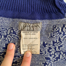 Load image into Gallery viewer, aw1986 Yohji Yamamoto Blue Olive Leaves Turtleneck - Size M