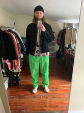 Load image into Gallery viewer, aw2000 Issey Miyake Electric Green Trackpants - Size L