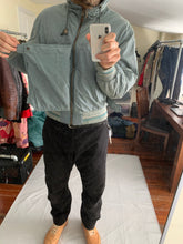 Load image into Gallery viewer, 1990s Armani Faded Olive Hooded Bomber with Modular Kangaroo Pouch - Size L