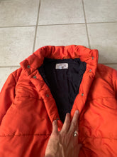 Load image into Gallery viewer, 1990s Armani Cropped Iridescent Orange Nylon Puffer - Size S