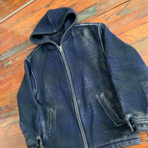 1980s CDGH Faded Hooded Worker Jacket - Size XL