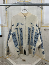 Load image into Gallery viewer, 1980s Marithe Francois Girbaud Wide Intarsia Zippered Sweater - Size L