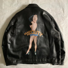Load image into Gallery viewer, aw1991 Yohji Yamamoto 6.1 The Men Ready For Duty Pinup Leather Jacket - Size M