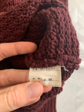 Load image into Gallery viewer, 1980s CDGH Maroon Heavy Cotton Knitted Sweater - Size M