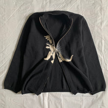 Load image into Gallery viewer, 1990s Yohji Yamamoto Black Godzilla Zipper Sweater - Size M