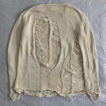 Load image into Gallery viewer, 1990s Yohji Yamamoto Destroyed Cream Knitted Sweater - Size M