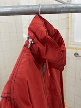 Load image into Gallery viewer, 1980s Armani Washed Red Cropped Moto Jacket with Quilted Sleeves - Size L