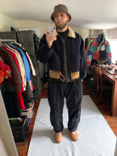 Load image into Gallery viewer, 1990s Armani Quilted B-3 Jacket with Sherpa Lined Collar and Extended Hem - Size XL