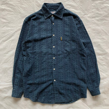 Load image into Gallery viewer, 1990s Armani Textured Weave Navy Shirt - Size L
