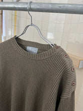 Load image into Gallery viewer, 1980s Marithe Francois Girbaud Rib Knit Ramie Sweater with Shoulder Buttons - Size M
