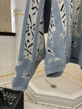 Load image into Gallery viewer, 1980s Marithe Francois Girbaud x Maillaparty Wide Intarsia Sweater with Button Collar Feature - Size L