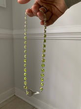 Load image into Gallery viewer, ss2021 Per Gotesson .925 Silver Plated Necklace with Green Crystals and Key - Size OS