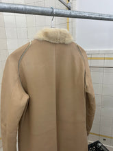 Load image into Gallery viewer, 2000s Mandarina Duck Contemporary Long Leather Padded Jacket with Faux Fur Collar - Size S