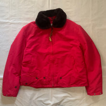 Load image into Gallery viewer, 2000s Vintage Jipijapa Red Nylon Backzip Jacket with Removable Fur Collar - Size M