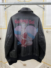 Load image into Gallery viewer, aw1991 Yohji Yamamoto 6.1 The Men "Go Yohji Go" Pin-up A2 Leather Jacket - Size XL