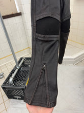 Load image into Gallery viewer, aw1996 Issey Miyake Brown Leather Moto Trousers with Ribbed Knee Panels - Size M