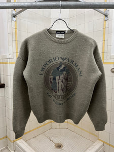 1980s Armani Beige Panda Graphic Sweater - Size S