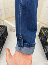 Load image into Gallery viewer, 2000s Samsonite ‘Travel Wear’ Denim with Hem Cuff Snap Detail - Size XS