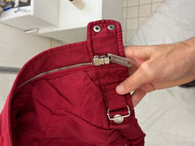 Load image into Gallery viewer, 1990s Armani Heavy Red Cotton Cropped Bomber with Black Contrast Trim Detailing - Size XL