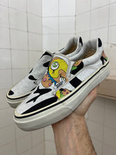 Load image into Gallery viewer, ss2000 Issey Miyake x Takashi Murakami Hand Painted Black and White Slip-ons - Size 8 US